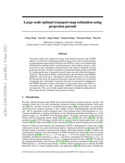 Large-scale optimal transport map estimation using projection pursuit