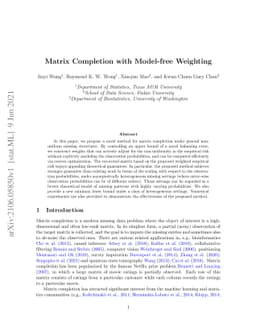 Matrix Completion with Model-free Weighting