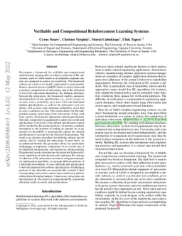 Verifiable and Compositional Reinforcement Learning Systems