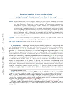 An Optimal Algorithm for Strict Circular Seriation