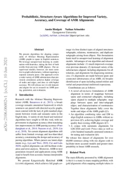 Probabilistic, Structure-Aware Algorithms for Improved Variety,
  Accuracy, and Coverage of AMR Alignments