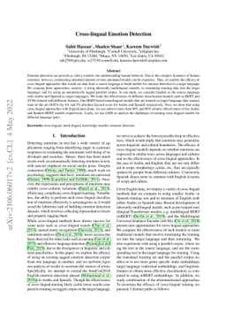 Cross-lingual Emotion Detection