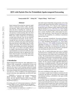 RNN with Particle Flow for Probabilistic Spatio-temporal Forecasting