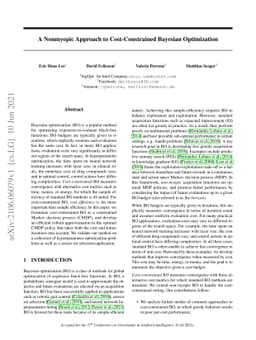 A Nonmyopic Approach to Cost-Constrained Bayesian Optimization