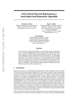 Twin Neural Network Regression is a Semi-Supervised Regression Algorithm