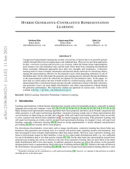 Hybrid Generative-Contrastive Representation Learning