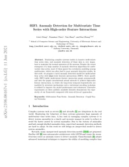 HIFI: Anomaly Detection for Multivariate Time Series with High-order
  Feature Interactions