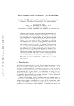 Inter-domain Multi-relational Link Prediction