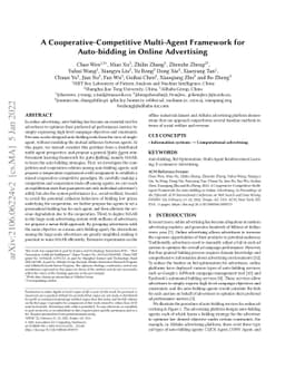 A Cooperative-Competitive Multi-Agent Framework for Auto-bidding in
  Online Advertising