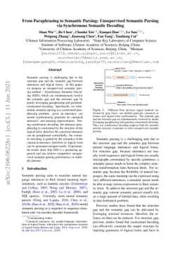 From Paraphrasing to Semantic Parsing: Unsupervised Semantic Parsing via
  Synchronous Semantic Decoding