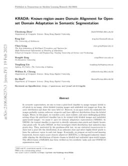 KRADA: Known-region-aware Domain Alignment for Open-set Domain
  Adaptation in Semantic Segmentation