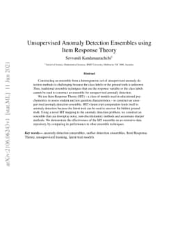 Unsupervised Anomaly Detection Ensembles using Item Response Theory