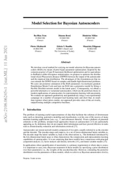 Model Selection for Bayesian Autoencoders