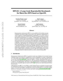 HPO-B: A Large-Scale Reproducible Benchmark for Black-Box HPO based on
  OpenML