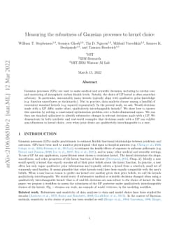 Measuring the robustness of Gaussian processes to kernel choice