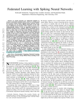 Federated Learning with Spiking Neural Networks