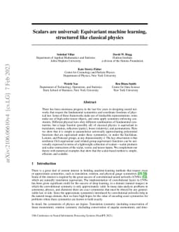 Scalars are universal: Equivariant machine learning, structured like
  classical physics