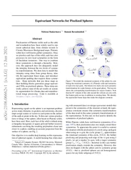 Equivariant Networks for Pixelized Spheres