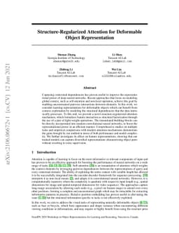 Structure-Regularized Attention for Deformable Object Representation