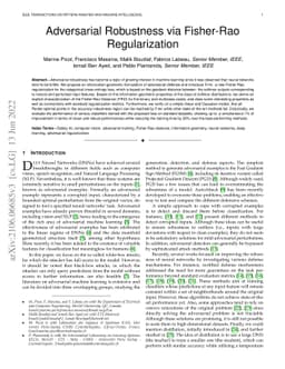Adversarial Robustness via Fisher-Rao Regularization