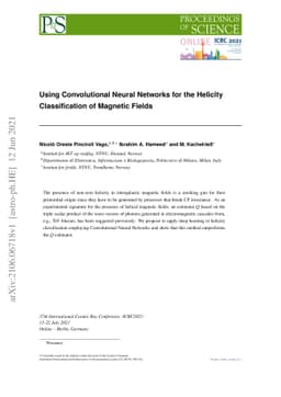 Using Convolutional Neural Networks for the Helicity Classification of
  Magnetic Fields