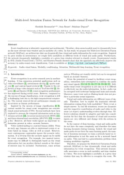 Multi-level Attention Fusion Network for Audio-visual Event Recognition