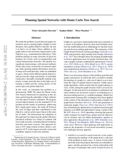 Planning Spatial Networks with Monte Carlo Tree Search