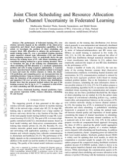 Joint Client Scheduling and Resource Allocation under Channel
  Uncertainty in Federated Learning