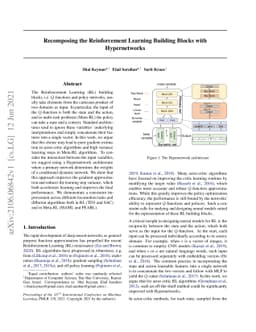 Recomposing the Reinforcement Learning Building Blocks with
  Hypernetworks