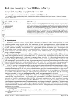 Federated Learning on Non-IID Data: A Survey