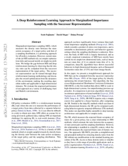 A Deep Reinforcement Learning Approach to Marginalized Importance
  Sampling with the Successor Representation