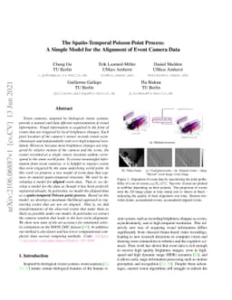 The Spatio-Temporal Poisson Point Process: A Simple Model for the
  Alignment of Event Camera Data