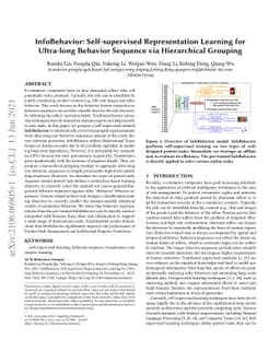 InfoBehavior: Self-supervised Representation Learning for Ultra-long
  Behavior Sequence via Hierarchical Grouping