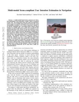 Multi-modal Scene-compliant User Intention Estimation in Navigation