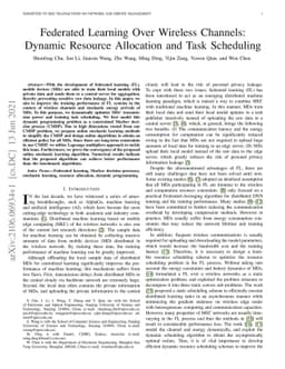 Federated Learning Over Wireless Channels: Dynamic Resource Allocation
  and Task Scheduling