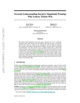 Towards Understanding Iterative Magnitude Pruning: Why Lottery Tickets
  Win