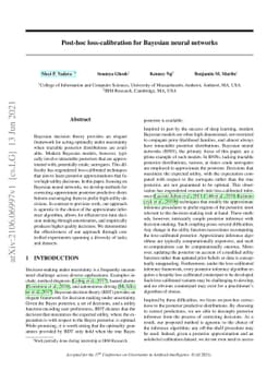 Post-hoc loss-calibration for Bayesian neural networks