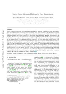Survey: Image Mixing and Deleting for Data Augmentation