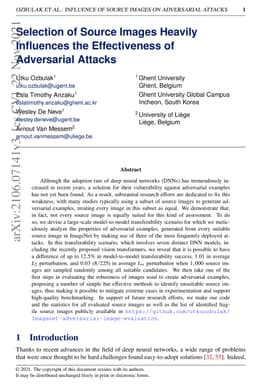 Selection of Source Images Heavily Influences the Effectiveness of
  Adversarial Attacks