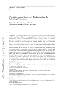 Cognitive-aware Short-text Understanding for Inferring Professions
