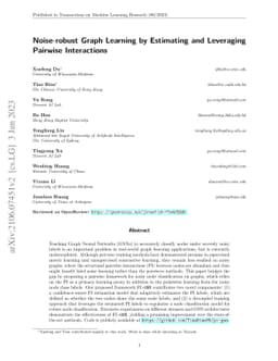 Noise-robust Graph Learning by Estimating and Leveraging Pairwise
  Interactions