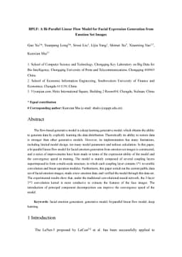 BPLF: A Bi-Parallel Linear Flow Model for Facial Expression Generation
  from Emotion Set Images