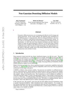Non Gaussian Denoising Diffusion Models