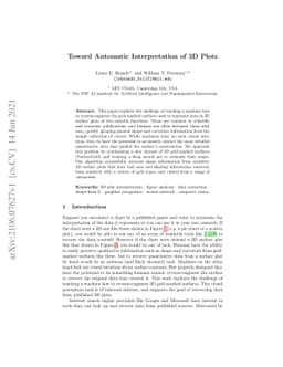 Toward Automatic Interpretation of 3D Plots
