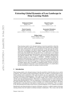 Extracting Global Dynamics of Loss Landscape in Deep Learning Models