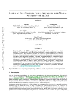 Learning Deep Morphological Networks with Neural Architecture Search