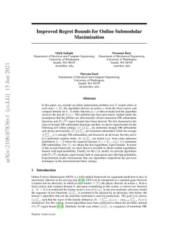 Improved Regret Bounds for Online Submodular Maximization