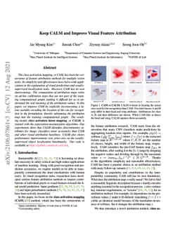 Keep CALM and Improve Visual Feature Attribution