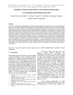 Capabilities of Deep Learning Models on Learning Physical Relationships:
  Case of Rainfall-Runoff Modeling with LSTM