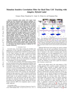 Mutation Sensitive Correlation Filter for Real-Time UAV Tracking with
  Adaptive Hybrid Label